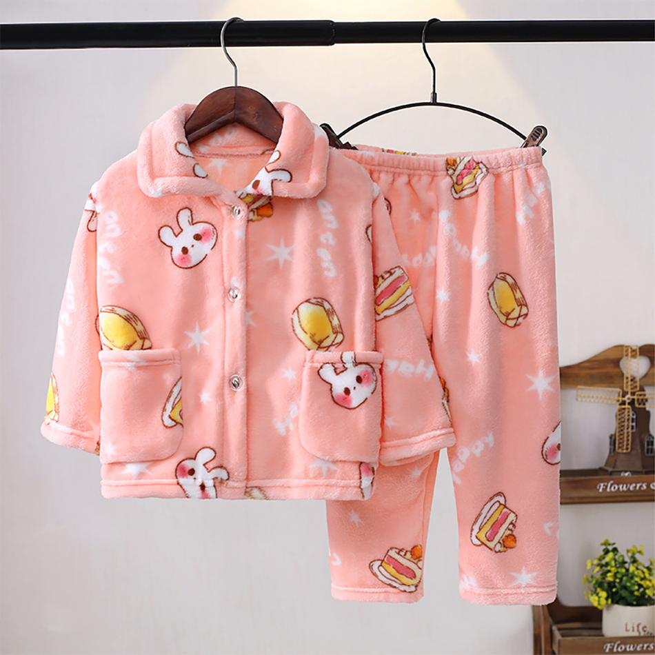 Winter Clothing List - Winter Kids Pajama Set Coral Fleece
