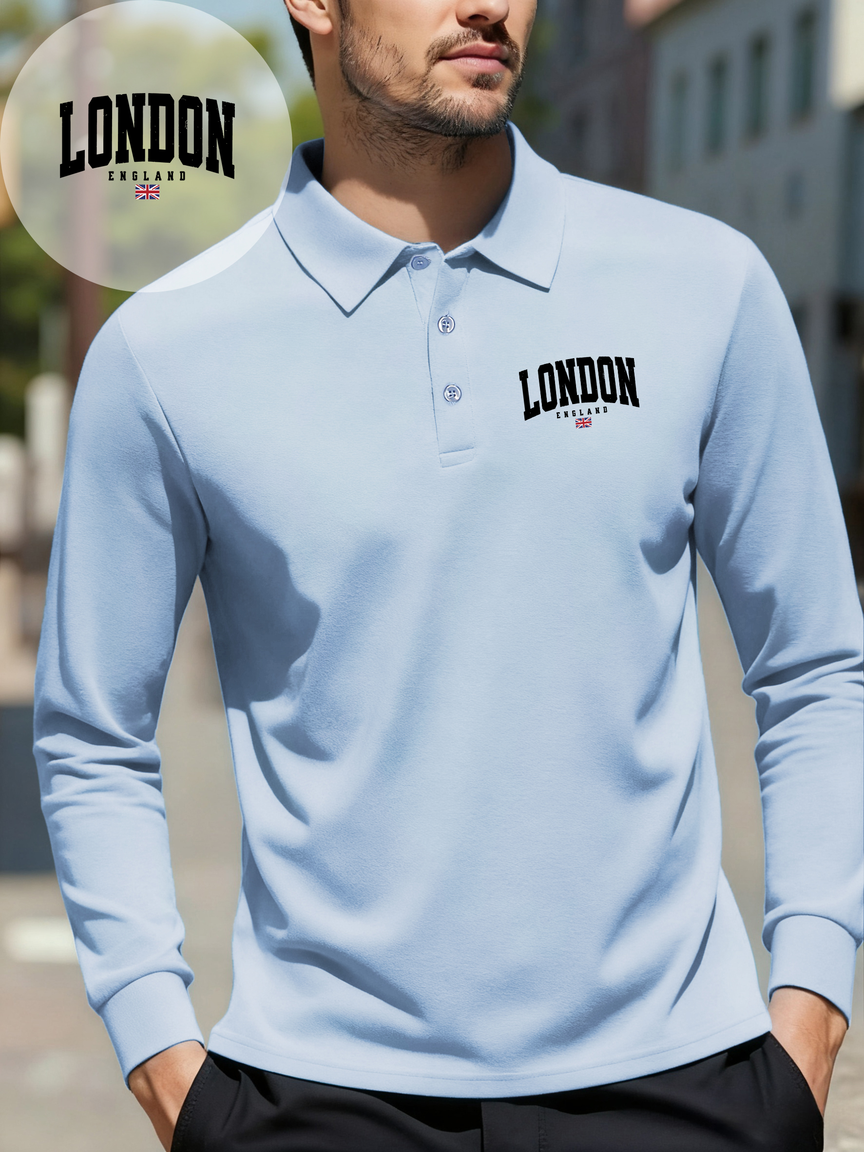 Winter Clothing London - London England Flag Printing Revers Polo