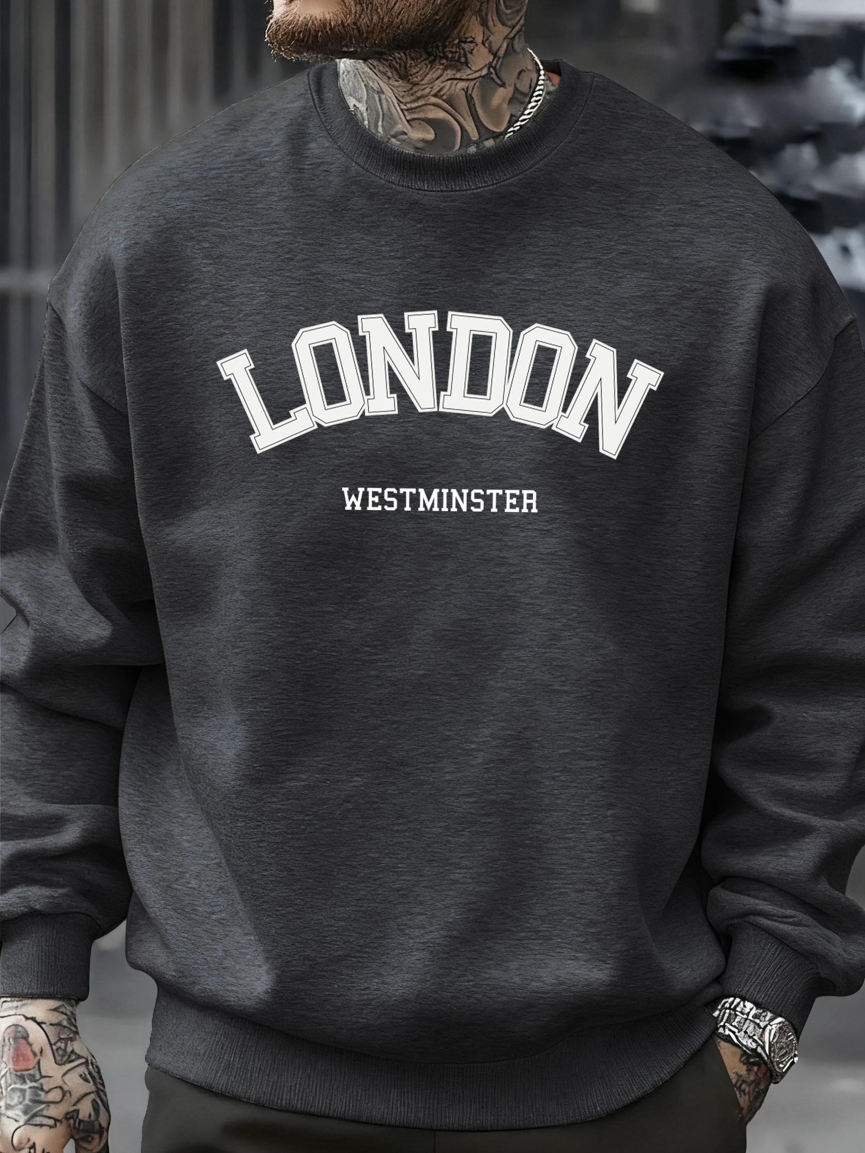 Winter Clothing London - London Westminster Printed Pullover Men Soft