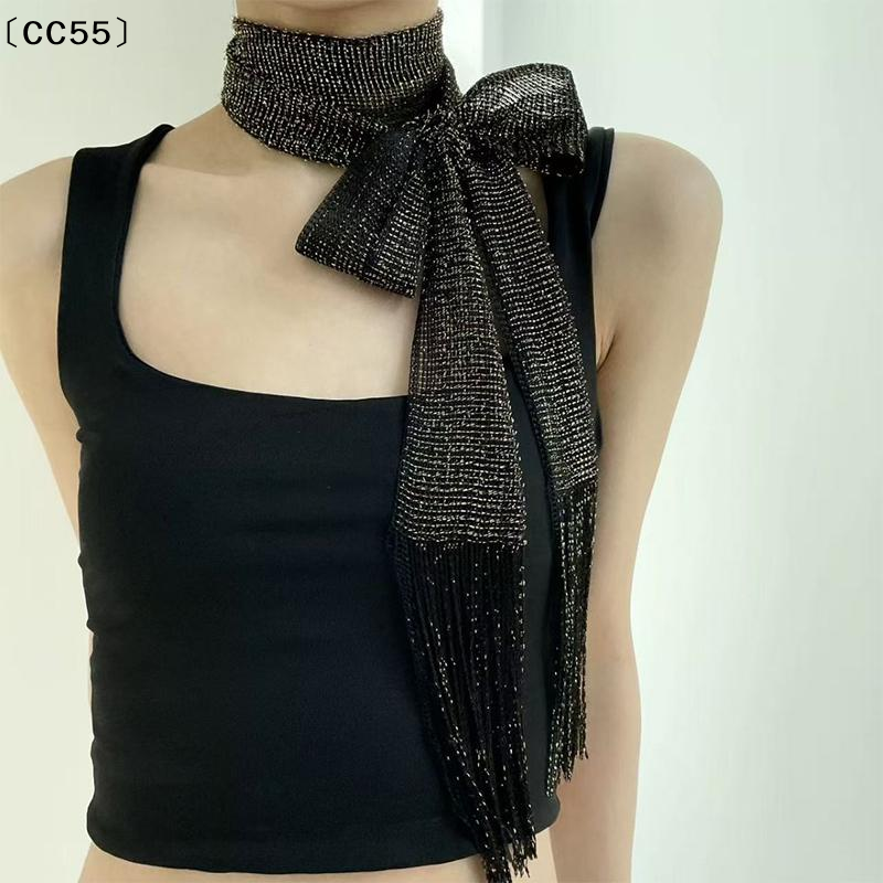 Winter Clothing Ladies - Nightclub Bright Silk Sunscreen Shawl Gold