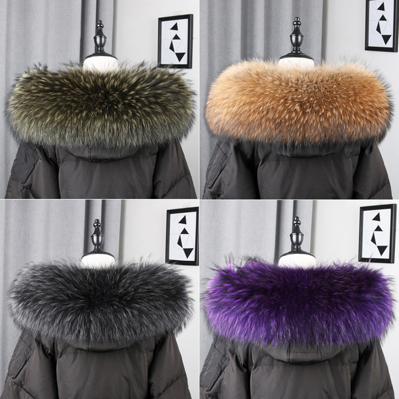 Winter Clothing Items - 100% Real Fur Collar Coat Winter