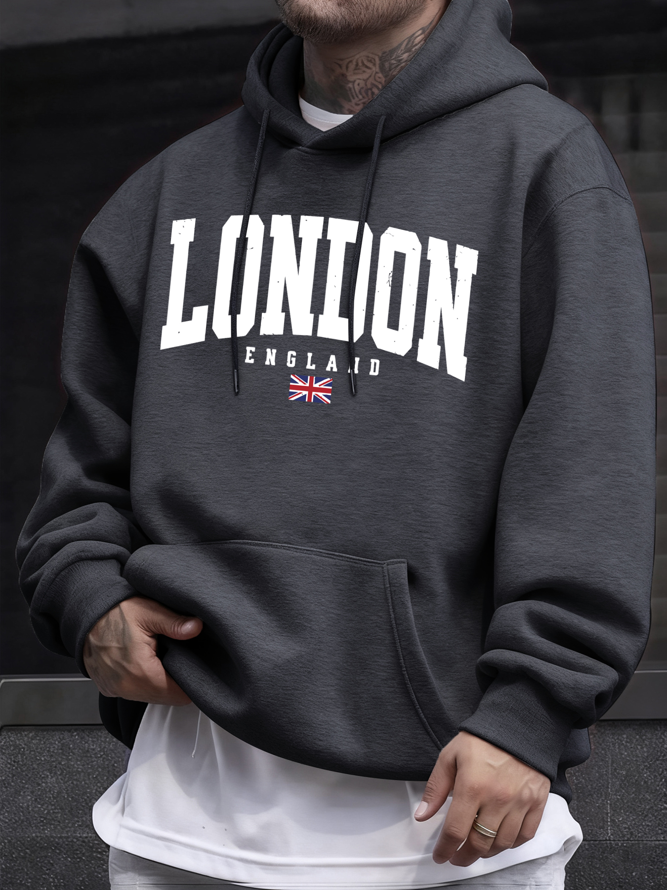 Winter Clothing London - London England Flag Print Sweatshirt For