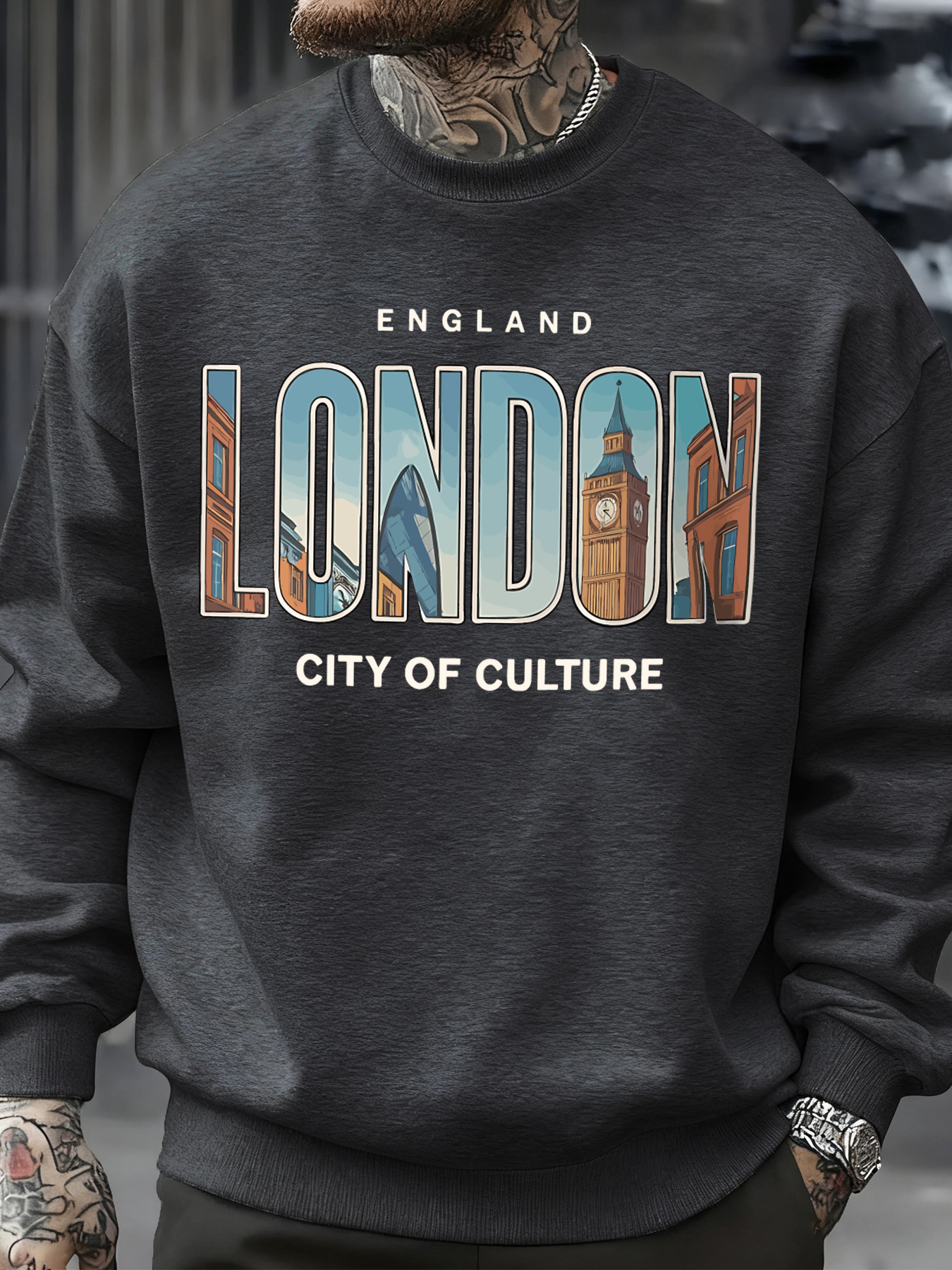 London City Pattern Sweatshirt - Winter Clothing London recensie en prijs