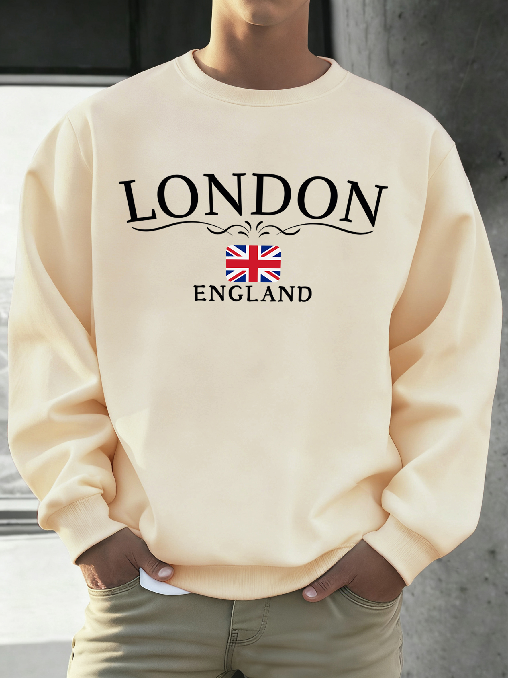 London England Flag Print Swea - Winter Clothing London recensie en prijs