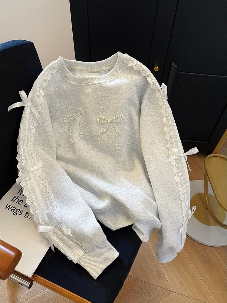 Round Neck Pearl Women's Sweat - Winter Clothing Essential recensie en prijs